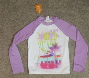 Gymboree Vitamin Sea Sunscreen Swimwear Long Sleeves Rash Guard Top Shirt S 5-6 - Picture 1 of 3