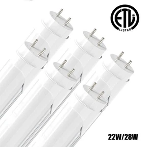 G13 T8 4FT LED Tube Light Bulbs 22W 28W F32T8 LED Shop Lights 5000K F40T12 48'' - Picture 1 of 9