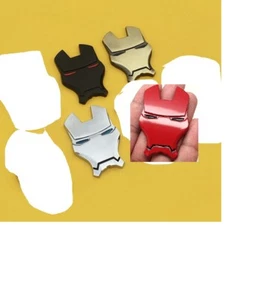 1x 3D Metal Sticker Emblem Avengers Iron Man Styling Body Badge Car red black - Picture 1 of 13