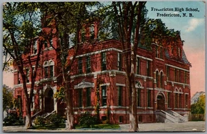 Postal Fredericton New Brunswick c1918 High School - Imagen 1 de 2