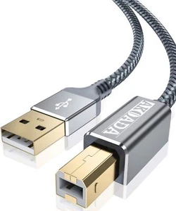 AkoaDa Printer Cable 20 FT, USB 2.0 Type A Male to B Male Printer Scanner Cor... - Picture 1 of 7