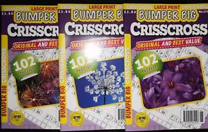 3 x Criss Cross Puzzle Books Mags 306 Puzzles Bumper Big Large Print NEW Set - Picture 1 of 10