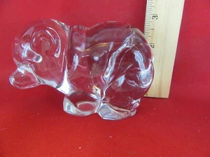 Fenton? Princess House? Heavy Crystal Glass Bear Figurine Paper Weight Bookend - Picture 1 of 5