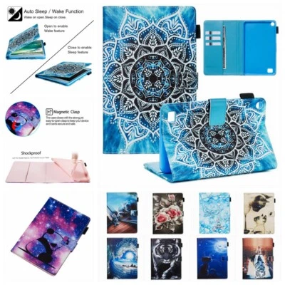 For Amazon Fire HD 10 2017 2015 10.1 in Tablet Cover PU Leather Wallet Flip Case - Image 1 of 4