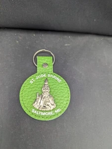 St. Jude Shrine Baltimore Maryland Green Key Ring Keychain - Picture 1 of 2