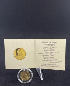 Deutschland Gedenkmünze 20 Euro 2019 A (Berlin) Heimische Vögel Wanderfalke Gold - Bild 1 von 2