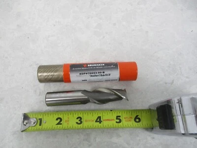 BRUBAKER 7/8 «DIA, 3/4» ХВОСТОВИК, 1-7/8» X 4-1/8» OAL, HSS, 2F КОНЕЦ МЕЛЬНИЦЫ, V0347 - Изображение 1 из 4