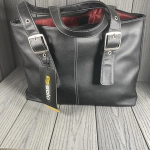 Bolso Clásico Solo, 15.6", 13 3/4" x 17 1/2" x 3 3/4", Negro/Rojo Etiquetas Nuevas - Imagen 1 de 10