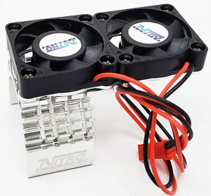 NHX Motorkühlkörper mit Doppellüfter Silber: SCX10 II / Wraith - Bild 1 von 4