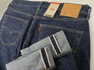 Levi's 501 Original Premium Selvedge "SCANTRON" Hemp Men's Jeans W36 Inseam 34" - Picture 1 of 23