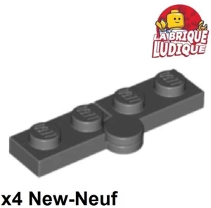 Lego 4x Charnière hinge plate plaque swivel 1x4 gris foncé/dark b gray 2429c01 - Picture 1 of 1
