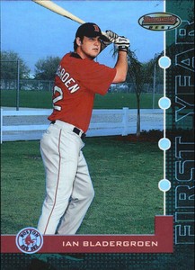 2005 Bowman's Best Green Red Sox Baseball Card #78 Ian Bladergroen FY /899