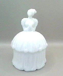 Akro Ágata Leche Vidrio Colonial Dama Polvo Tarro Plato Logo en la parte inferior - Imagen 1 de 6