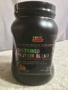 GNC AMP 7 Hours Sustained Protein Blend Peanut Butter Puffs 2.04lb 11/26 *READ* - Picture 1 of 6
