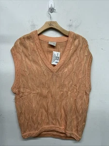 Vintage Coogi Peach Sweater Vest SZ L  - Picture 1 of 4