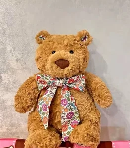 Jellycat BARTHOLOMEW BEAR Red Floral Soft Plush Toy NWT And Bag - Picture 1 of 2