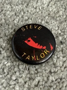Años 80 Steve Taylor Original Vintage Pinback Botón Música Cristiana CCM - Imagen 1 de 2