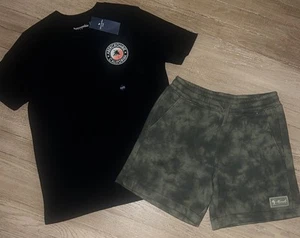 NWT Abercrombie Kids Graphic Logo Shirt & NEW NWOT Active Shorts Boy’s 11/12 - Picture 1 of 9