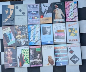 18 VHS Music Videos, Phil Colins, Genesis, Tears for Fears, The stranglers Rock - Imagen 1 de 5