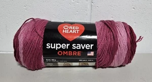 Red Heart Super Saver Ombre Knitting Crochet Yarn 10 oz (Anemone) Medium 4 - Picture 1 of 2