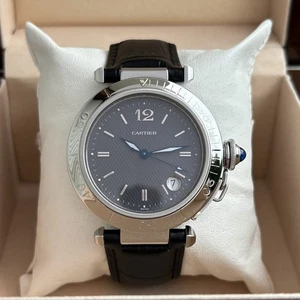 Cartier Pasha Automatik 38mm 1040 Grey Grau Stahl Herrenuhr - Bild 1 von 10