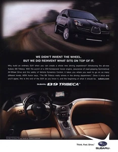 2006 Subaru Tribeca: Invent the Wheel Vintage Print Ad - Bild 1 von 1