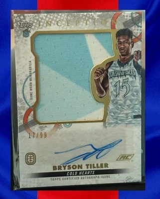 Bryson Tiller Rookie Patch Auto! 2022-23 Topps Inception /99 - Kansas Jayhawks! - Image 1 of 2