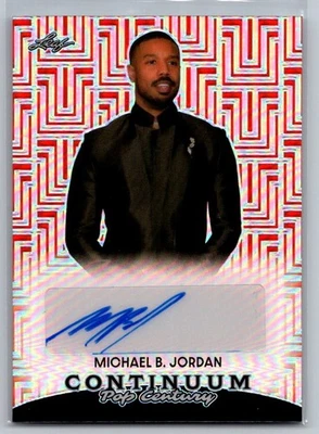2023 Leaf Metal Pop Century 红色 Continuum 签名 #/49 Michael B. Jordan — 第 1/2 张图片