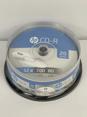 HP CD-R Blank Discs 20 Pack 52x 700mb 80min New Factory Sealed - Imagem 1 de 4