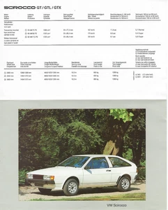 Autoprospekt  KARMANN SCIROCCO GT / GTL / GTX - Bild 1 von 1