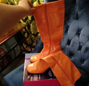Funtasma Pleaser Gogo 60er orange Stiefel Größe 9 - Bild 1 von 4