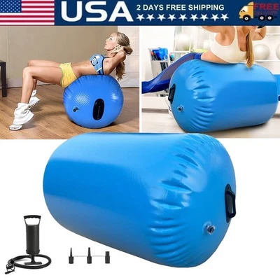 Air Roller Gymnastics Barrel, Air Track Tumbling Mat Equipment Inflatable Barrel - Image 1 of 4
