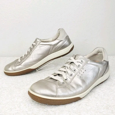 Zapatillas deportivas ECCO Chase II para mujer 10 EU 41 metálicas plateadas con cordones Moon Rock Foto 1 de 4