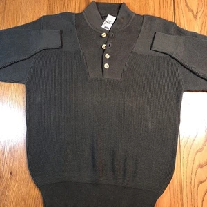 NEU Vintage Eddie Bauer Pullover Herren Gr. S Grün Commando Henley Pulli Neu mit Etikett - Bild 1 von 8