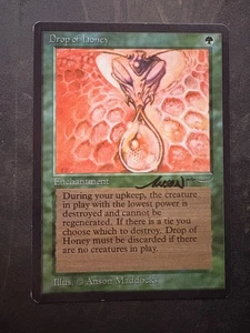 *** ARABIAN NIGHTS Drop of Honey *** NM- Signed! - DUTY FREE - MtG Magic - Picture 1 of 2