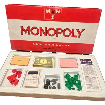 Monopoly Board Game Vintage Red Box Metal Pieces 1972 Complete Instructions Vgc - Image 1 of 4