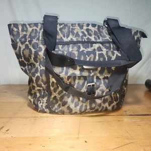 BAGGALLINI Leopard double handle satchel bag purse attached wallet - Picture 1 of 13