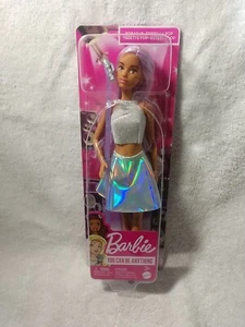 Barbie Pop Star Fashion Doll Dressed in Iridescent Skirt with Purple Hair (New) - Picture 1 of 3
