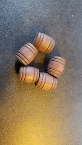 5 barriles en miniatura vintage de madera maciza de 3/4" - Imagen 1 de 2