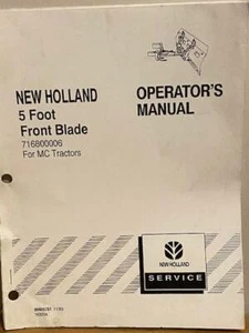 Hoja delantera New Holland 5 pies 716800006 para tractores MC manual del operador - Imagen 1 de 1