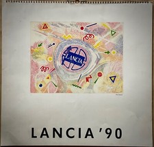LANCIA -Calendario Artistico Originale Illustrato-1990 - Alma Zoppegni -