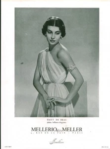 Publicité ancienne bijou haut de bras Mellerio dits Meller 1950 issue magazine - Imagen 1 de 1