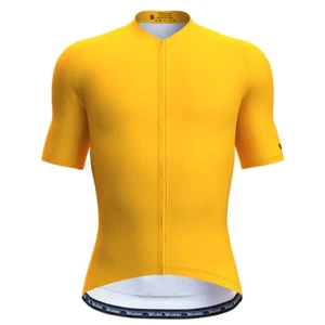 Wulibike Maglia Ciclismo Uomo Manica Corta Giallo Mountian Bici Bicicletta Tasca Superiore - Foto 1 di 12