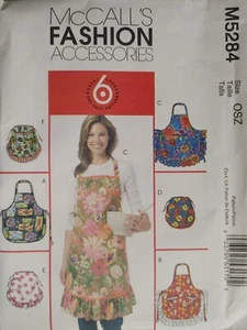 McCall's Sewing Pattern M5284 Misses' Kitchen Aprons Bib Waist One Size - Picture 1 of 2