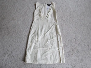 Brooks Brothers White Wool Silk Lining Sleeveless Shift Dress Size 10 NEW $398 - Picture 1 of 13