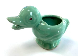 Vintage Mint Jadite Green McCoy Pottery Duck Planter - Picture 1 of 9