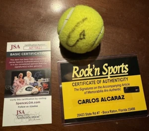 AUTOGRAPHED Carlos Alcaraz SIGNED Wilson Tennis Ball Autograph JSA COA AUTO - Picture 1 of 4