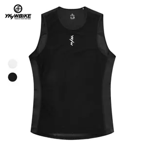 YKYWBIKE Mens Cycling Base Layer Bike Under Shirt Sleeveless Mesh Top MTB Ves - Picture 1 of 40