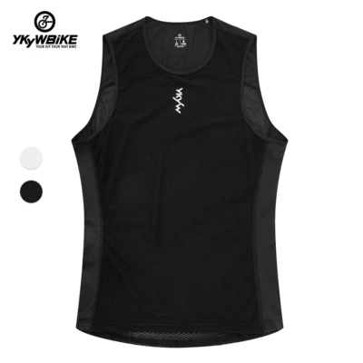 YKYWBIKE Mens Cycling Base Layer  Bike Under Shirt  Sleeveless  Mesh Top MTB Ves - Image 1 of 4