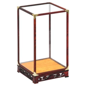 Rosenholz Borte Sockel Vitrine Transparent Glas Puppe Kunst Schmuck Staubschutz - Bild 1 von 14